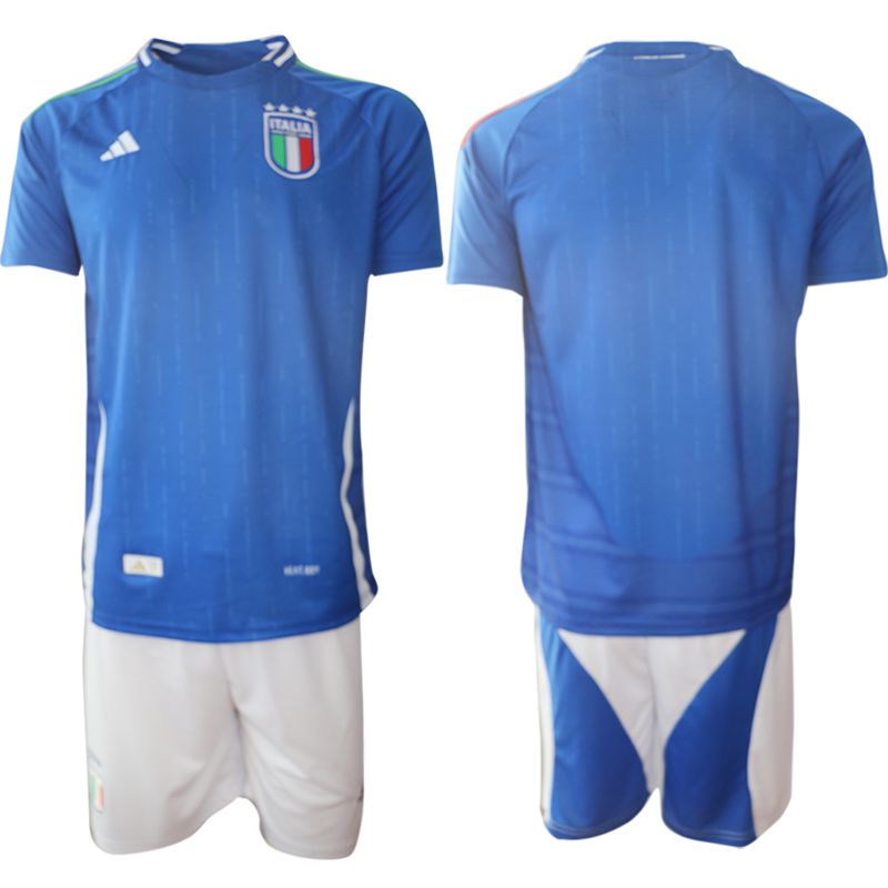 Men 2024-2025 Season Italy home Blue Blank Soccer Jerseys